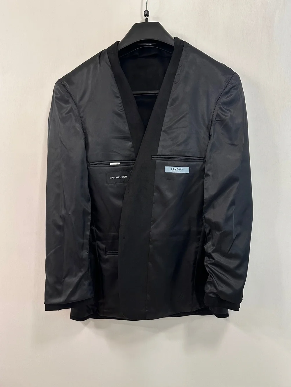 NWT Van Heusen Men's 38R Blazer Faux Suede Black Comfort Sport Coat Suit $200